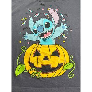 Disney Womens Stitch Halloween Graphic Long Sleeve Tee T-Shirt Size XL